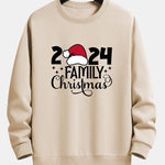 2024 Family Christmas Print Relax Fit Sweatshirt