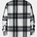 Double Pockets Flannel Plaid Overshirt