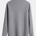 Long Sleeve Muscle Fit Knitted Textured Henley Shirt