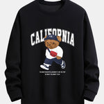 California Fashion Bear Print Relax Fit Sweatshirt
