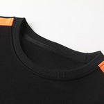 Contrast Webbing Crew Neck Sweatshirt