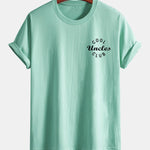 Regular Fit Cool Uncles Club Print Cotton T-Shirt