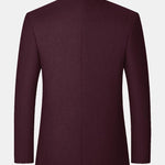 Stand Collar Wool Blended Blazer