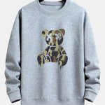 Camouflage Dissolving Bear Print Relax Fit Sweatshirt