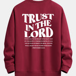 Trust In The Lord Print Relax Fit Sweatshirt