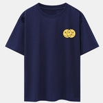 Happy And Sad Face Print Drop Shoulder Oversize T-Shirt