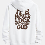 Slogan Back Print Relax Fit Hoodie