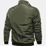 Quilted Lined Funnel Neck Bomber Jacket