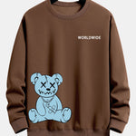 Worldwide Bear Print Relax Fit Sweatshirt