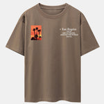 Palm Tree Slogan Print Drop Shoulder Oversize T-Shirt