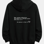 Slogan Print Relax Fit Hoodie