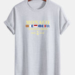 Regular Fit Monaco Slogan Print Cotton T-Shirt
