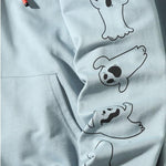 Relax Fit Ghost Print Hoodie