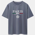 Paris Slogan Print Drop Shoulder Oversize T-Shirt