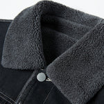 Denim Borg Lined Utility Jacket