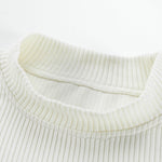 Long Sleeve Muscle Fit Knit Ribbed Mock Neck T-Shirt