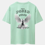 Dove Of Peace Back Print Drop Shoulder Oversize T-Shirt