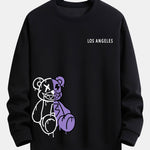 Los Angeles Dissolving Bear Print Relax Fit Sweatshirt