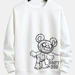 Slogan Cartoon Bear Print Relax Fit Sweatshirt