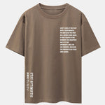 Slogan Print Drop Shoulder Oversize T-Shirt