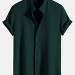 Muscle Fit Ribbed Stand Collar Shirt & Shorts