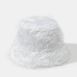 Solid Color Faux Fur Plush Bucket Hat