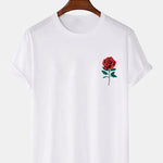 Dissolving Rose Slogan Print T-Shirt
