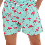 Flamingo Print Swim Shorts