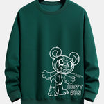 Slogan Cartoon Bear Print Relax Fit Sweatshirt