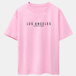 Los Angeles Print Drop Shoulder Oversize T-Shirt