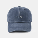 Relax Pattern Classic Retro Washed Distressed Cotton Baseball Cap