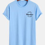 Regular Fit Cool Uncles Club Print Cotton T-Shirt