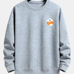Boo Ghost Print Relax Fit Sweatshirt