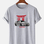 Japanese Shrine Car Print T-Shirt