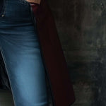 Women's Retro Contrast Color Stand Collar Leather Coat