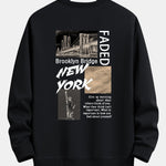 New York Cityscape Back Print Relax Fit Sweatshirt