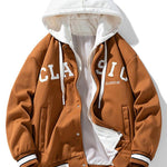 2 In 1 Hooded Baseball Jacket