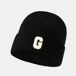 1pc Letter A-Z Warm Knit Beanie Hat