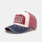 Slogan Patch Washed Distressed Baseball Cap