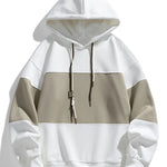 Relax Fit Color Block Hoodie