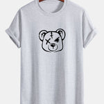 Regular Fit Bear Print Cotton T-Shirt