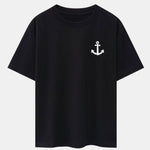 Anchor Print Drop Shoulder Oversize T-Shirt
