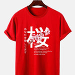 Slogan Cherry Blossom Print T-Shirt