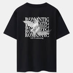Romantic Doves Back Print Drop Shoulder Oversize T-Shirt