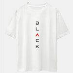 Black Print Drop Shoulder Oversize T-Shirt