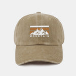 Mountains Pattern Classic Retro Washed Distressed Cotton Baseball Cap