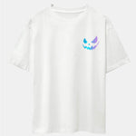 Colorful Evil Face Print Drop Shoulder Oversize T-Shirt