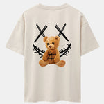 Smiley Bear Back Print Heavy Weight Oversize T-Shirt