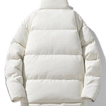 Waffle Zip Up Puffer Coat