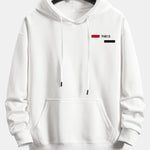Paris Stripe Print Relax Fit Hoodie